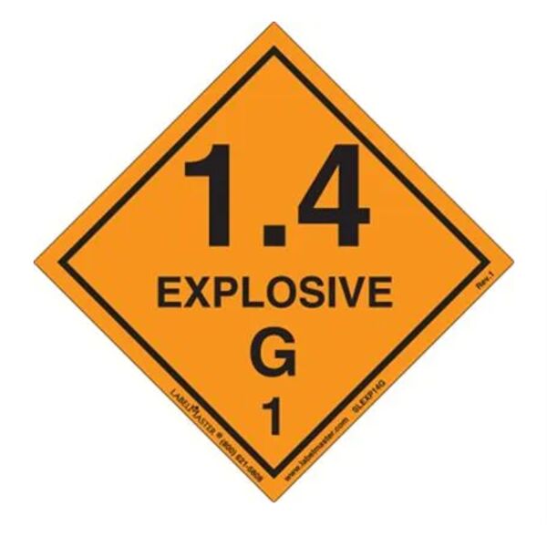 Explosive 1.4 G Label, Vinyl, Roll of 500 Thumbnail