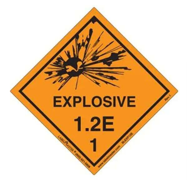 Explosive 1.2 E Label, Vinyl, Roll of 500 Thumbnail