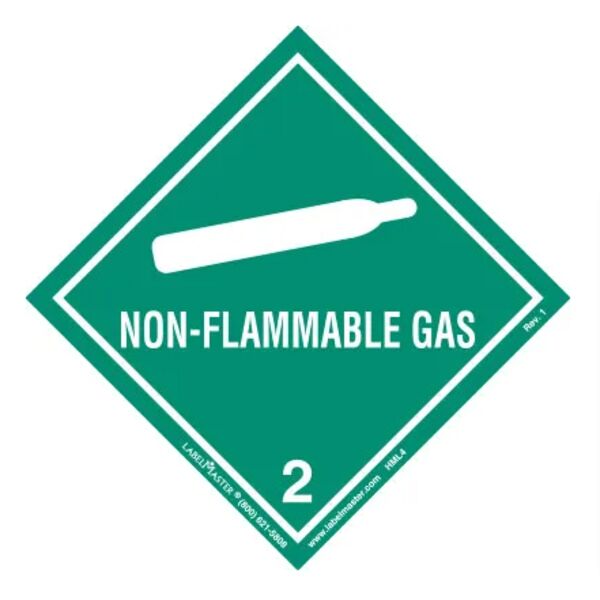 Non-Flammable Gas Label, Worded, Paper, Pack of 50 Thumbnail