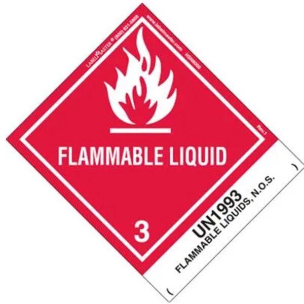 FLAMMABLE LIQUID LABEL, UN1993 FLAMMABLE LIQUID N.O.S., PAPER Thumbnail