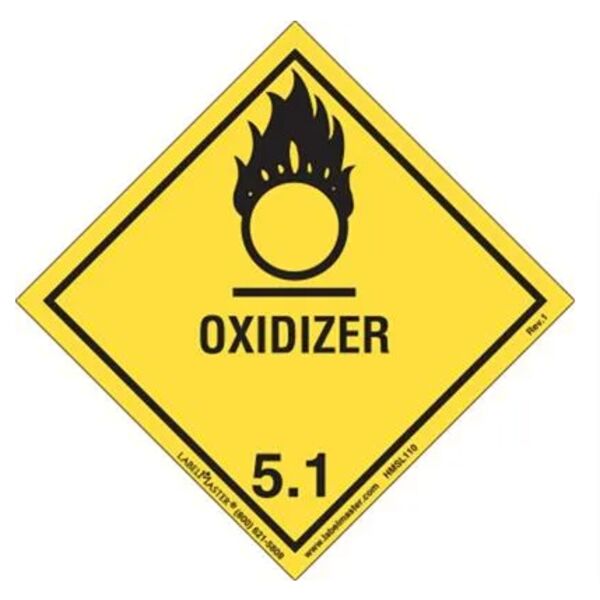 Oxidizer Label, Worded, Paper, Pack of 50 Thumbnail