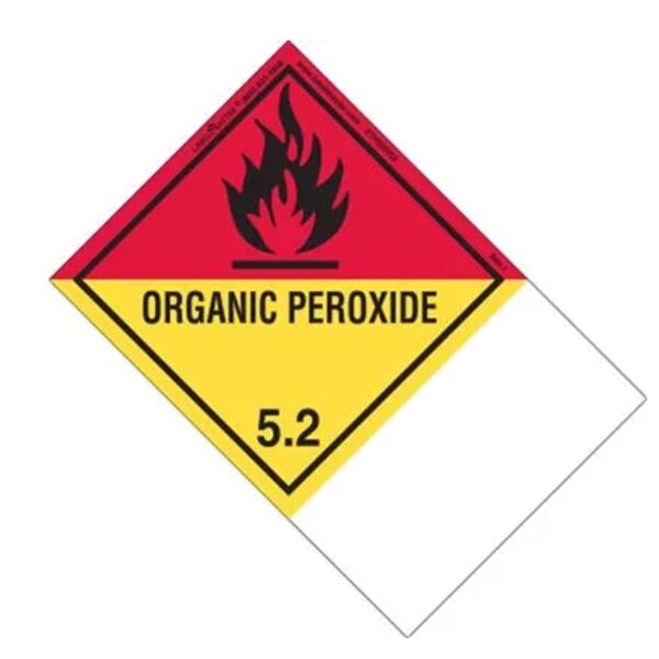 Organic Peroxide Label,Blank, Shipping Name, PVC-Free Film, Extended Tab Thumbnail