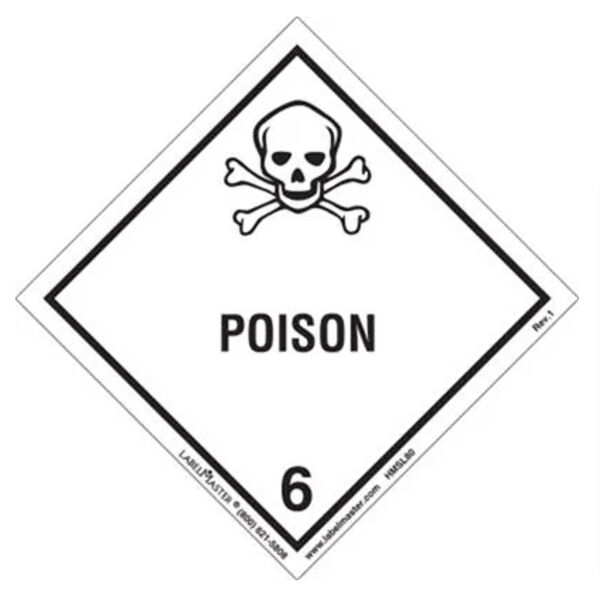 Poison Label, Worded, PVC-Free Film, Pack of 25 Thumbnail