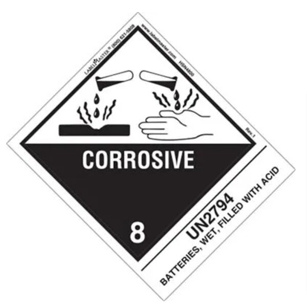 UN2794 Batteries Wet Filled With Acid  Thumbnail