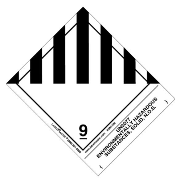 UN3077 Environmentally Hazardous Substances, Solid, N.O.S. Label  Thumbnail