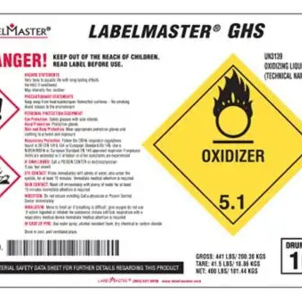Laser Imprintable Paper Drum Label, 8 3/8" x 14 7/8" 3-Colors  Thumbnail