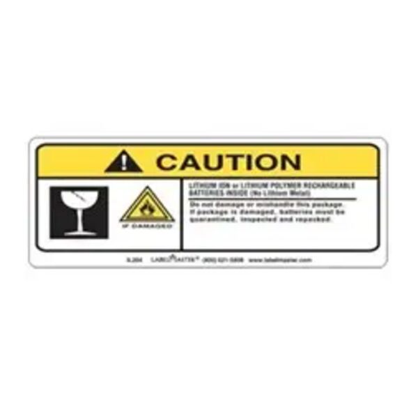 LITHIUM METAL BATTERIES INSIDE MARKING, PVC-FREE FILM, PERSONALIZED, 5 1/2" X 2" Thumbnail