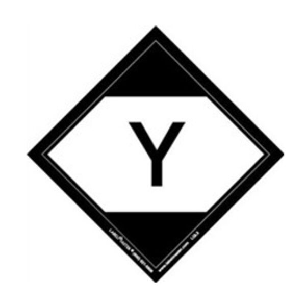 Limited Quantity Label, "Y", 100mm x 100mm, PVCF, Pack of 25 Thumbnail