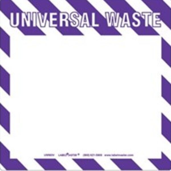 Universal Waste Label Blank, No Ruled Lines, Personalized Paper Thumbnail