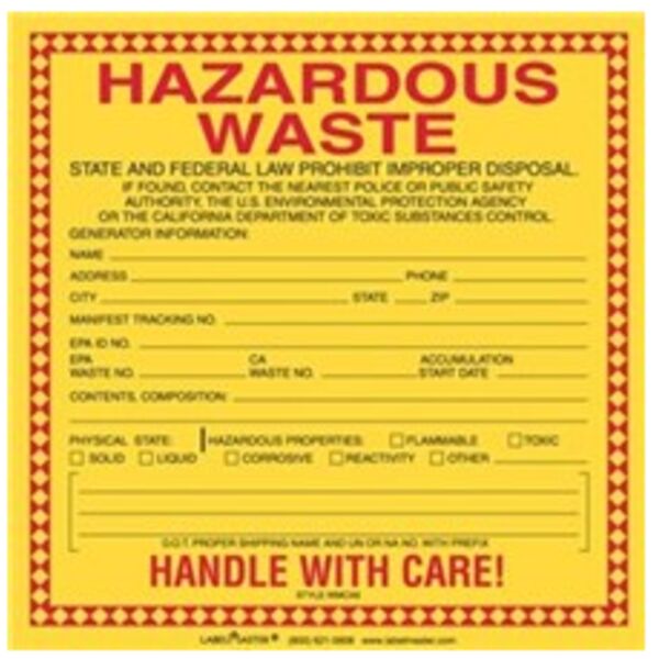 California Waste Label, Pin-Feed Paper Thumbnail