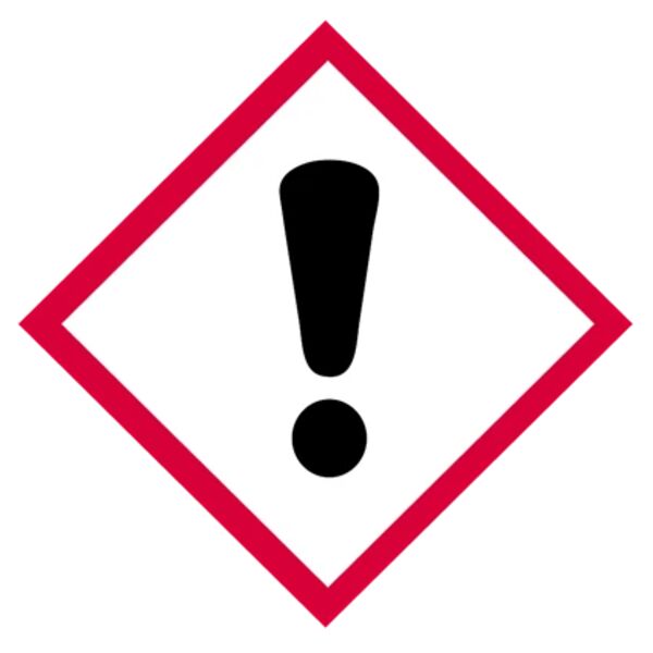 GHS Label, Exclamation Mark, Vinyl, 2" x 2", Sheet of 4 Thumbnail