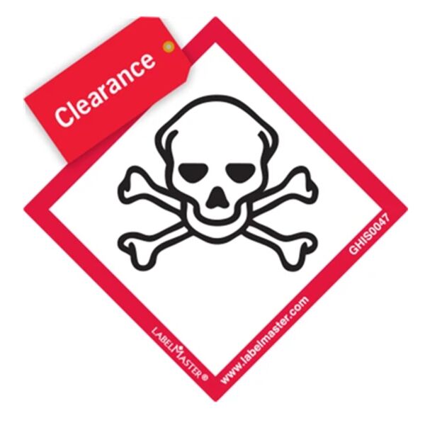 Save 40% - GHS Label, Skull & Crossbones, 51mm x 51mm, Rolls of 100 Thumbnail