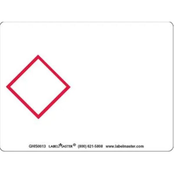 Blank Label, 8" x 6", PVC-Free Film, One Red Diamond Thumbnail