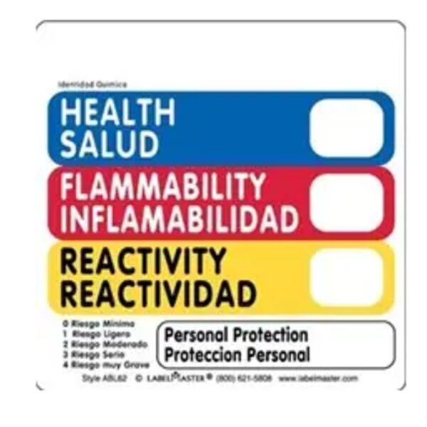 Bilingual Hazcom (THIS®) Label, 4" x 6" Paper Thumbnail