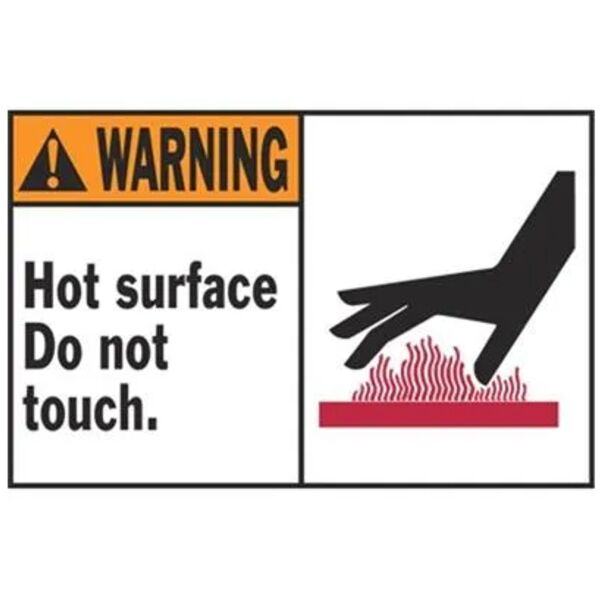 Hot Surface Do Not Touch Label Thumbnail