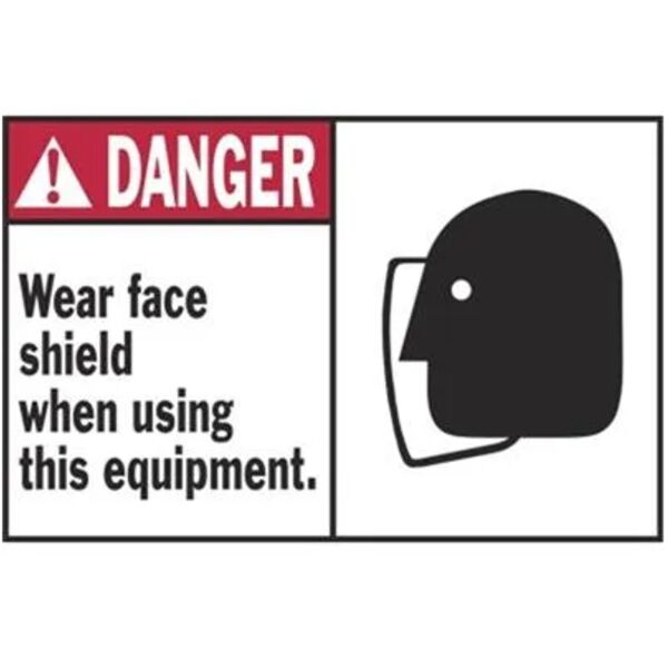 Wear Face Shield When Using This Equipment Label Thumbnail