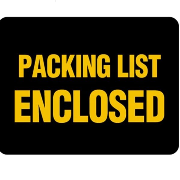 Packing List Enclosed Label Thumbnail