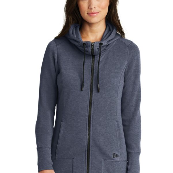 LNEA511 Women's Tri Blend Fleece Full Zip Hoodie Thumbnail