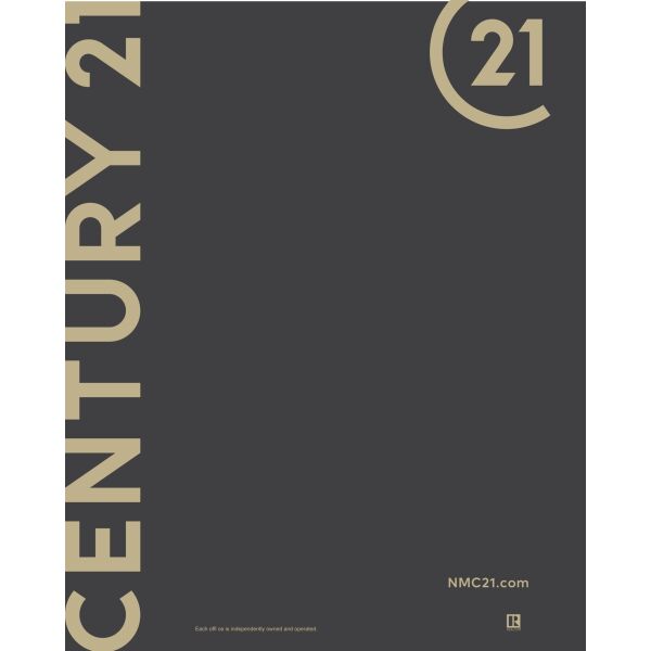 Century 21 24"x30" Standard For Sale Signs - Wordmark Grey Thumbnail