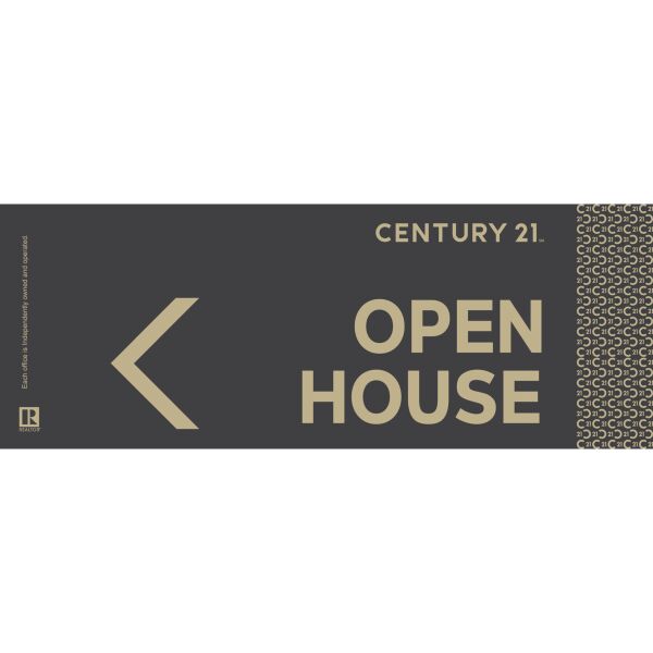 Century 21 Open House Signs - 9"x24" - Grey/Left Arrow Thumbnail