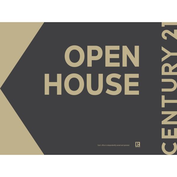 Century 21 Open House Signs - 18"x24" - Grey/Left Thumbnail