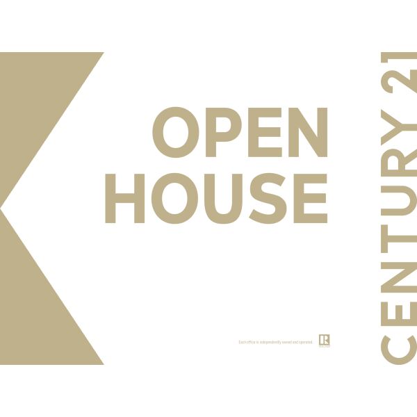 Century 21 Open House Signs - 18"x24" - White/Left Thumbnail