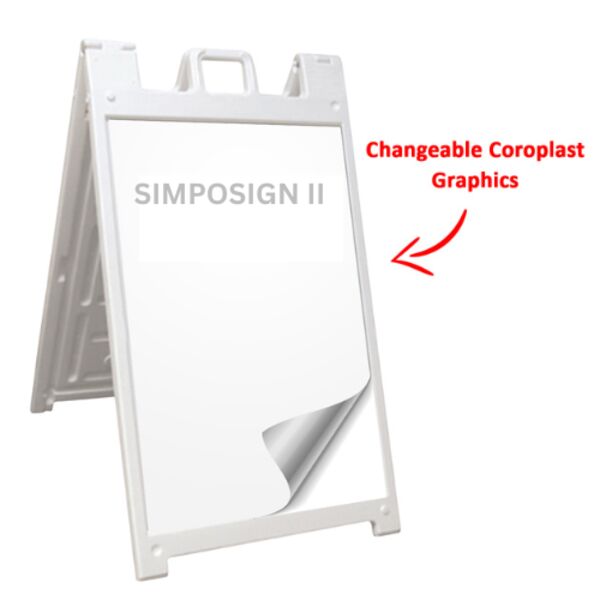 Simposign II (White) A-Frame - 22"x28" - Double Sided Thumbnail