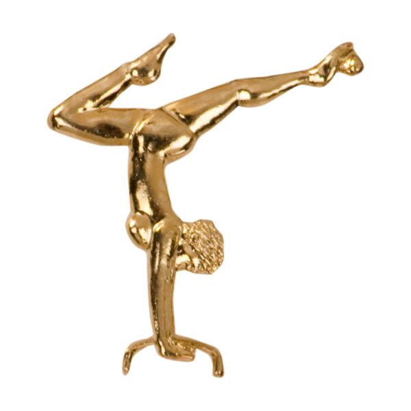 Female Gymnast Letterman Jacket Chenille Lapel Metal Pin Thumbnail
