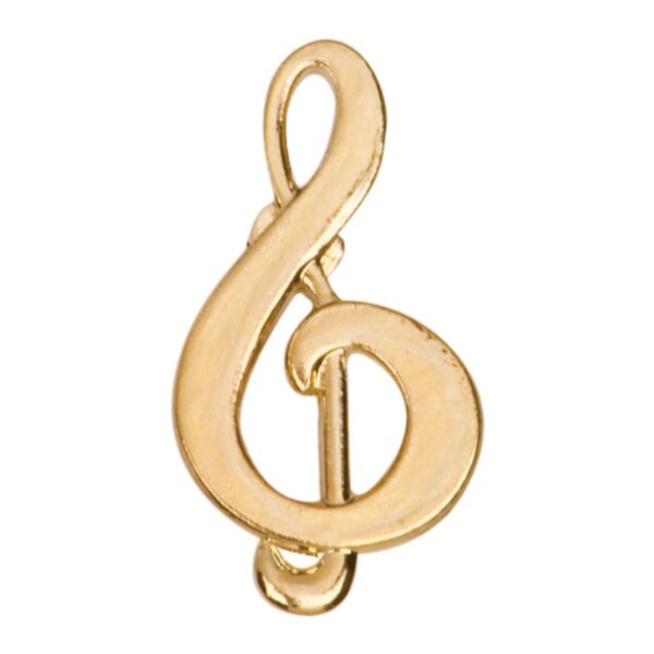 Treble Clef Varsity Letterman Jacket Chenille Lapel Metal Pin Thumbnail
