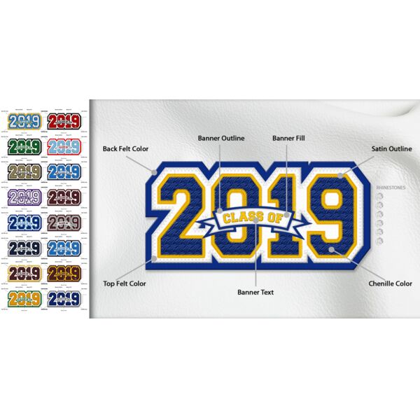 Chenille Graduation Year Patch Thumbnail