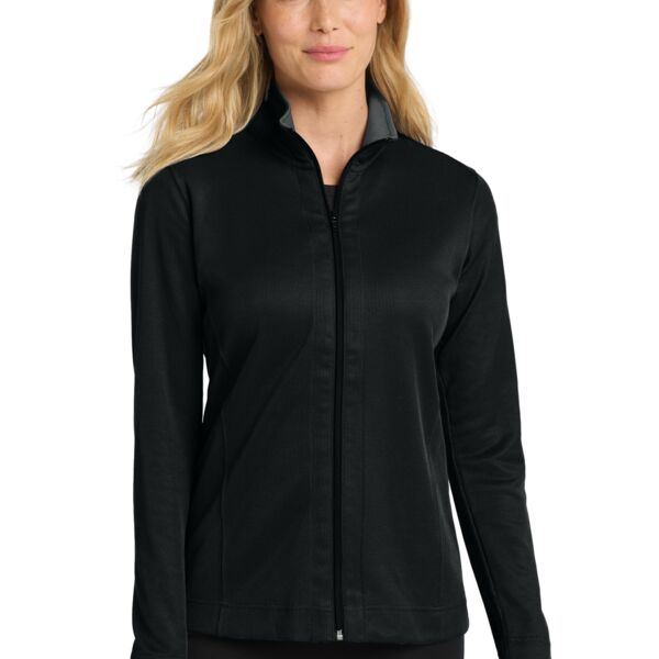 Ladies Vertical Texture Full-Zip Jacket Thumbnail