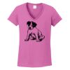 Ladies Heavy Cotton™ 100% Cotton V-Neck T-Shirt Thumbnail