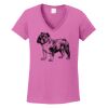 Ladies Heavy Cotton™ 100% Cotton V-Neck T-Shirt Thumbnail