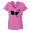 Ladies Heavy Cotton™ 100% Cotton V-Neck T-Shirt Thumbnail