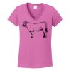 Ladies Heavy Cotton™ 100% Cotton V-Neck T-Shirt Thumbnail