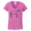 Ladies Heavy Cotton™ 100% Cotton V-Neck T-Shirt Thumbnail