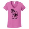 Ladies Heavy Cotton™ 100% Cotton V-Neck T-Shirt Thumbnail