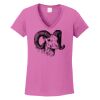 Ladies Heavy Cotton™ 100% Cotton V-Neck T-Shirt Thumbnail