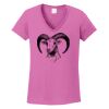 Ladies Heavy Cotton™ 100% Cotton V-Neck T-Shirt Thumbnail