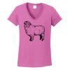 Ladies Heavy Cotton™ 100% Cotton V-Neck T-Shirt Thumbnail