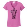 Ladies Heavy Cotton™ 100% Cotton V-Neck T-Shirt Thumbnail