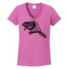 Ladies Heavy Cotton™ 100% Cotton V-Neck T-Shirt Thumbnail