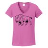 Ladies Heavy Cotton™ 100% Cotton V-Neck T-Shirt Thumbnail