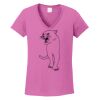 Ladies Heavy Cotton™ 100% Cotton V-Neck T-Shirt Thumbnail