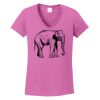 Ladies Heavy Cotton™ 100% Cotton V-Neck T-Shirt Thumbnail