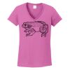 Ladies Heavy Cotton™ 100% Cotton V-Neck T-Shirt Thumbnail