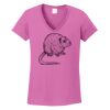 Ladies Heavy Cotton™ 100% Cotton V-Neck T-Shirt Thumbnail