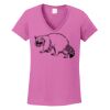 Ladies Heavy Cotton™ 100% Cotton V-Neck T-Shirt Thumbnail