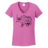 Ladies Heavy Cotton™ 100% Cotton V-Neck T-Shirt Thumbnail
