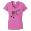 Ladies Heavy Cotton™ 100% Cotton V-Neck T-Shirt Thumbnail
